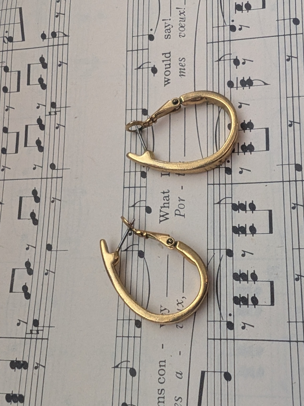 Gold Hoop Earrings - Classic Women's Jewelry